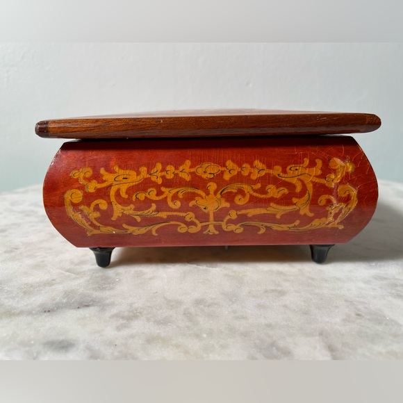Vintage Mapsa Italian Music Box - Swiss Musical Movement - Ornate Wood Inlay - Picture 8 of 8